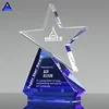 2019 New Design Blue Base Blank Custom Azure Crystal Star Award