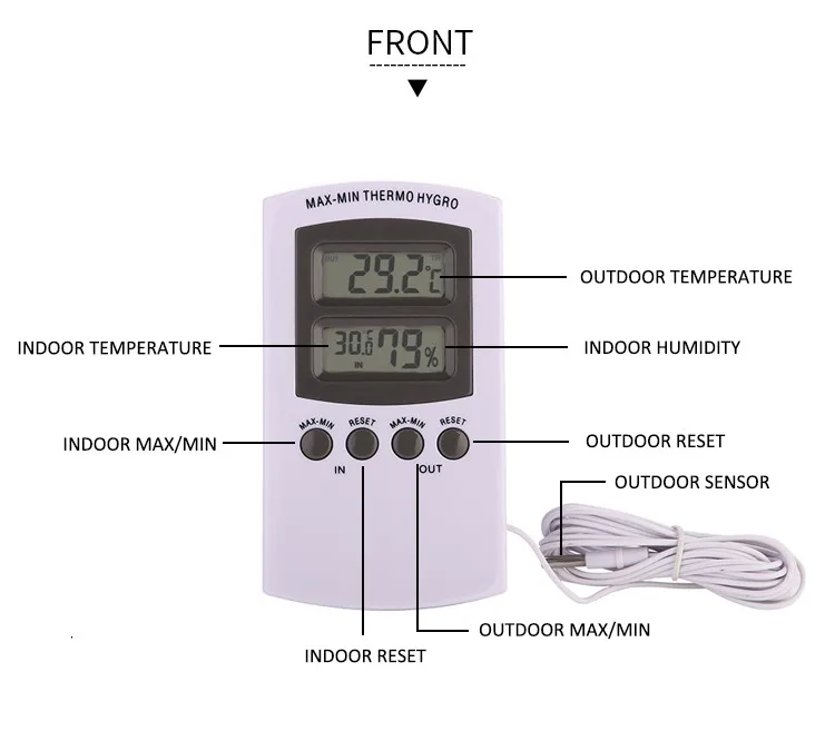 digital max min thermo hygrometer