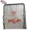 clear pe custom printed plastic drawstring backpack bag for sports