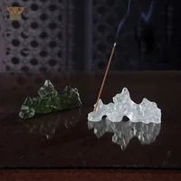 

Casting Glass Taihu Lake Stone Shape Tea Incense Accessories Rack