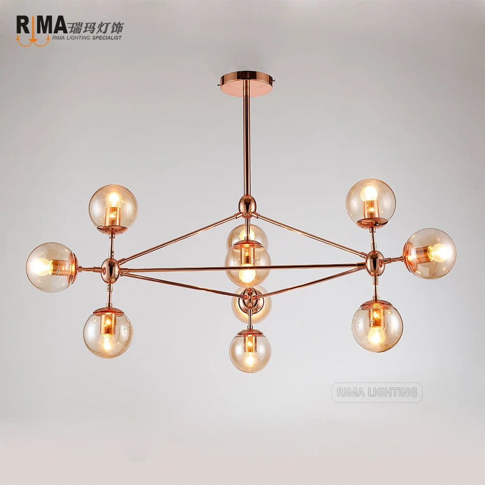 grey and rose gold ceiling light