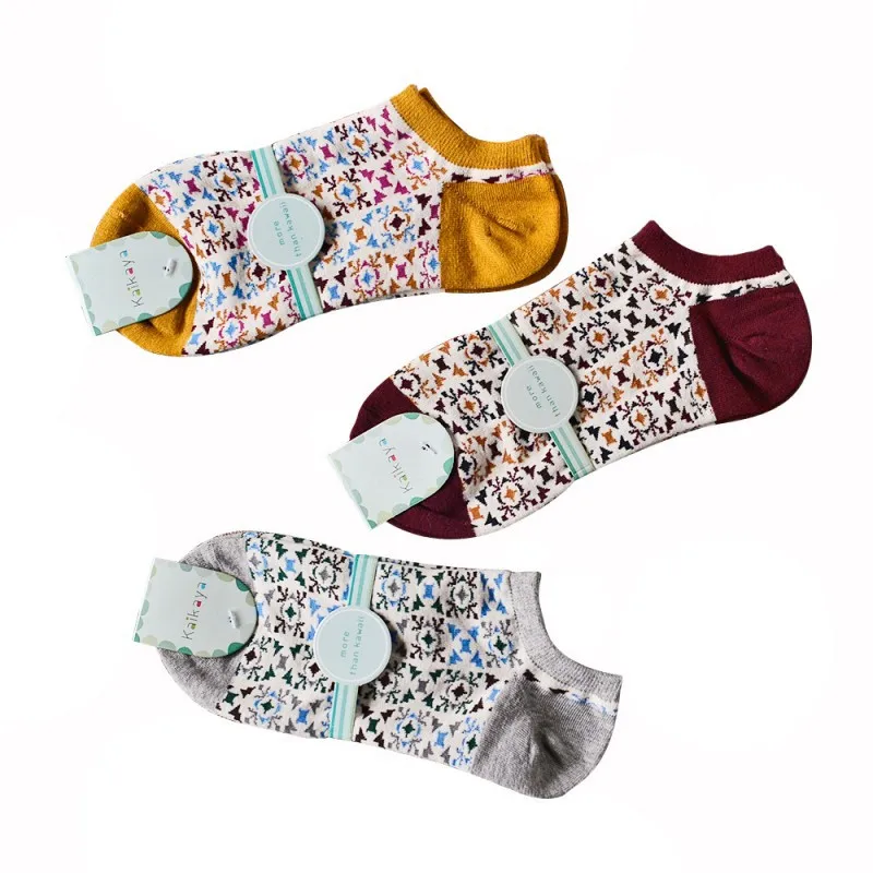 2015 Spring Invisible Socks Ladies Retro Cotton Harajuku Style Fashion Women Socks Summer Kawaii Socks High Quality 3pair/lot