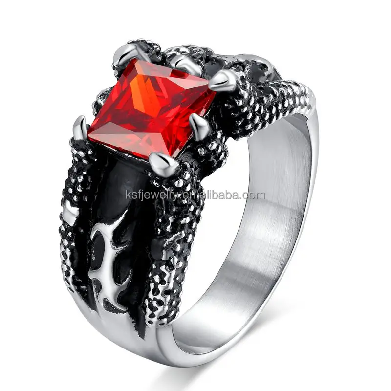 wholesale 2016 fashion hot selling biker wedding rings with red zircon prong settting alibabacom - Biker Wedding Rings wholesale 2016 fashion hot selling biker wedding rings with red zircon prong settting alibabacom - Biker Wedding Rings