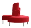 classic red styling modern salon round furniture for lounge public area