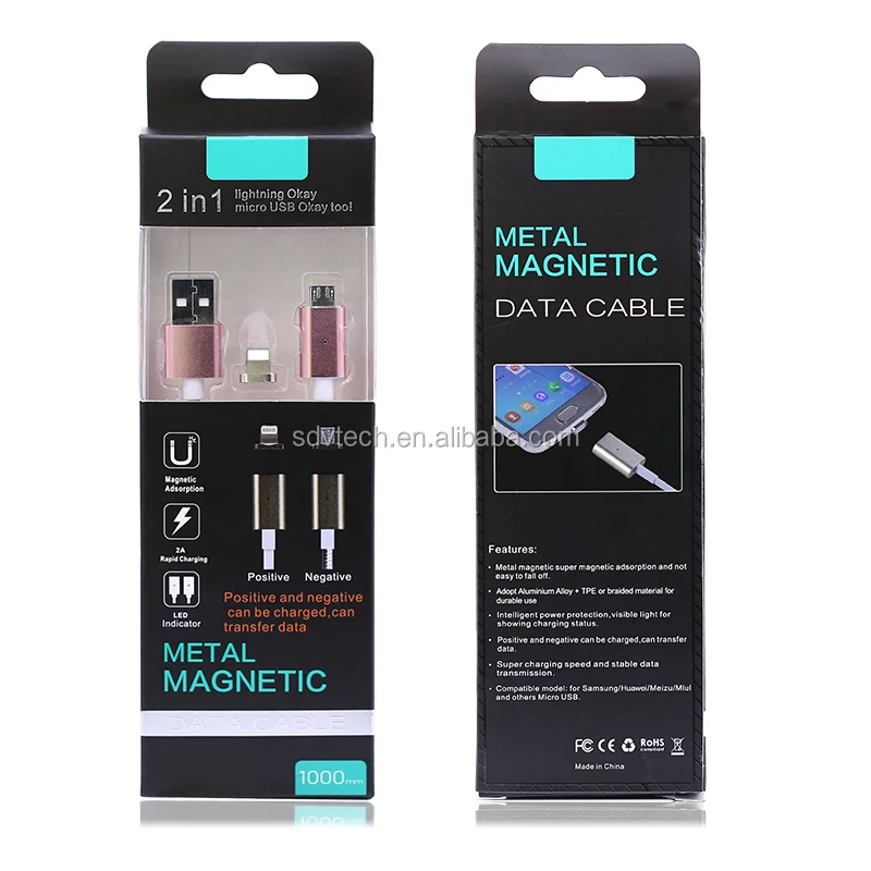 Christmas Gift Nylon Braided Led Light 2-in-1 Magnetic Charging Cable for iOS & Android - ANKUX.COM