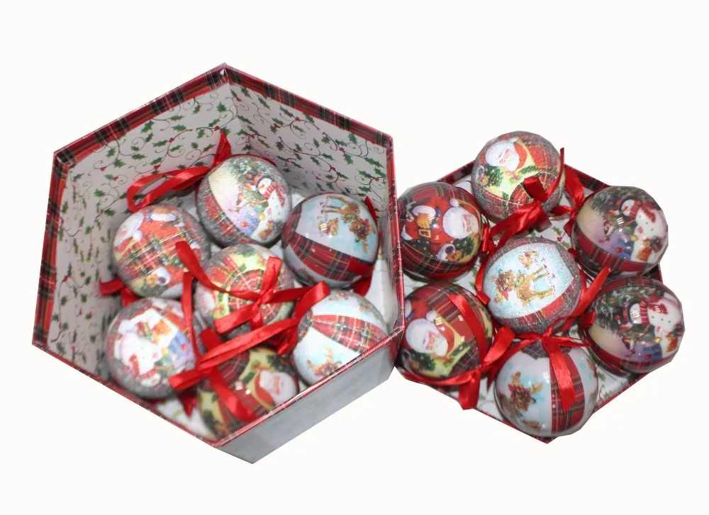 good quality christmas decoration 14 pcs 75mm ball with color
