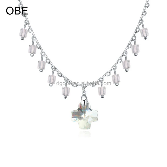 white crystal necklace