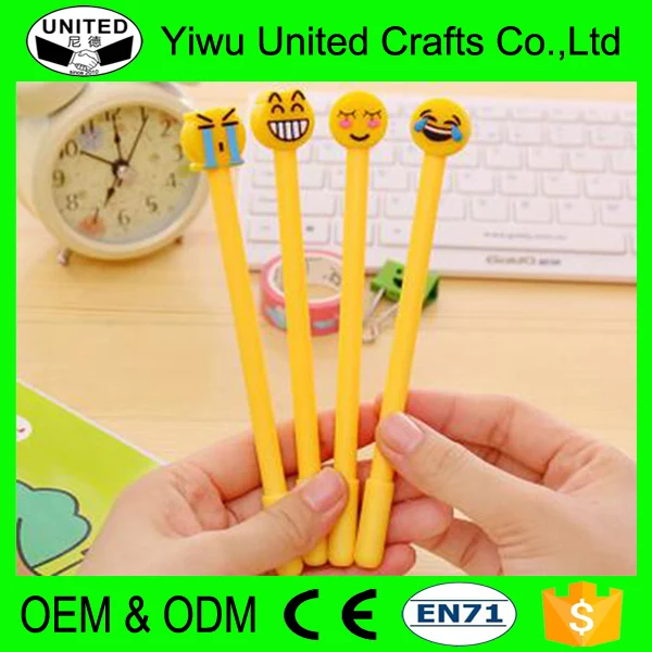 popular emoji plush novelty cute ballpoint pen promotion pens