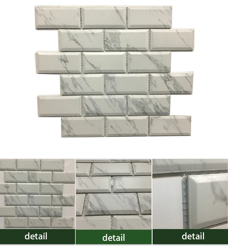Waterproof Bathroom Wall Tiles In Philippines Glossy 290mm X 290mm White Porcelain Carrara Subway Tile