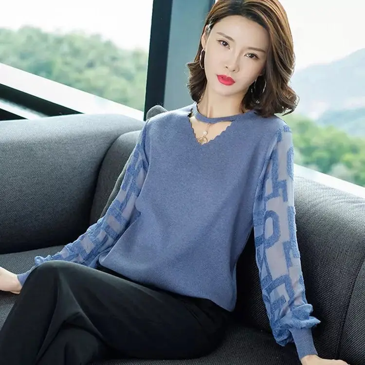 2019 new arrival korean style crew neck lace patchwork long sleeve office lady women sweater, Pink, blue, beige
2019 new arrival korean style crew neck lace patchwork long sleeve office lady women sweater, Pink, blue, beige
