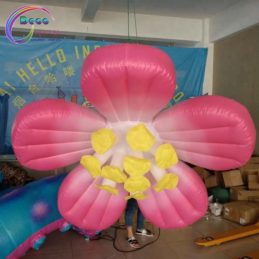Event led decoration /party inflatable decoration led light/inflatable led hanging flower for party