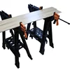 Portable Folding Plastic Clamping Saw Horse Work Tool Stand Bar Clamps Saw Horse