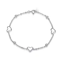 RINNTIN SB02 Sterling Silver 925 Bracelets for Women with Heart Charms Chain Bracelets Party Jewelry
RINNTIN SB02 Sterling Silver 925 Bracelets for Women with Heart Charms Chain Bracelets Party Jewelry