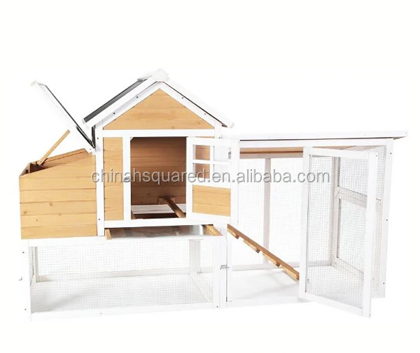 PVC roof home use wooden chicken coop rabbit hutch flat pack manufactory