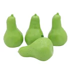 Hot Sales Custom Pritnted Logo Fruits Pear Shape PU Soft Reliver Stress Ball Kid Toy