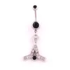 HK 054 Yiwu Huilin Jewelry French Ice Hockey Crystal Belly Navel Button Rings Piercing Jewelry Small MOQ