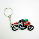 Motor Bike Design PVC Keychain Custom Soft Rubber Keychain