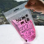Stand up liquid juice packed zipper pouch clear plastic pouch for juice