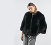 Women:s luxurious Wholepelts real fox fur Coats outerwear London ladies fur coats