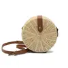 Factory selling summer handmade women straw beach handbag bamboo rattan bag