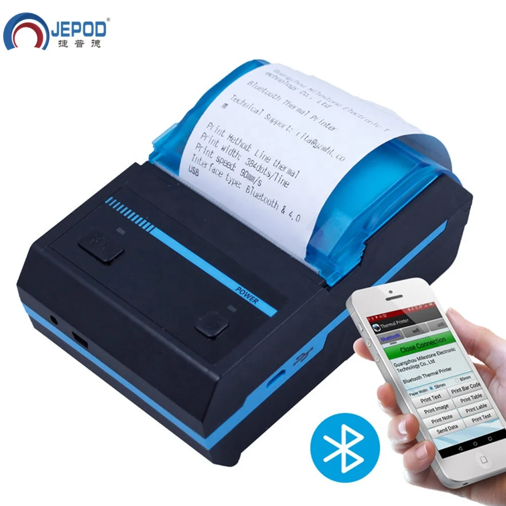 JEPOD JP-5806LYA Popular wireless Mini Bluetooth Thermal Printer with Driver Download Mobile Printer, Black
JEPOD JP-5806LYA Popular wireless Mini Bluetooth Thermal Printer with Driver Download Mobile Printer, Black