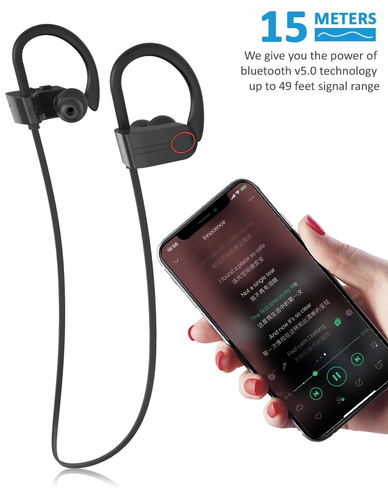 Made in china Shenzhen RU18 APTX HD Low Latency Sport Headphone Wireless Bluetooth Cell Phone Headset for OEM-Bella - ANKUX.COM