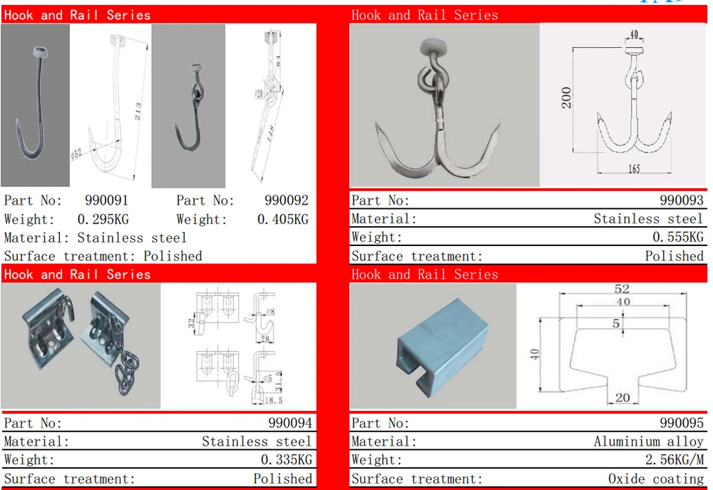 hot sales and popular beef pock meat hook refrigerator truck/chiller room parts No.990092