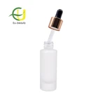Glass Bottles Glassglassglass Glass Dropper Bottles Round Frosted Glass Bottles China With Rose Gold Dropper Cap