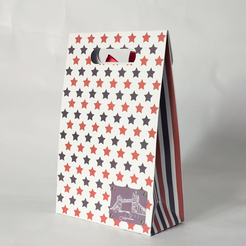 oem merry christmas gift paper bags