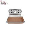 stainless steel Bread stand with polypropylene Rattan Basket for hotel