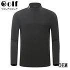 VolfGolf Men's Golf Long Sleeve Shirt with O-Neck base shirt