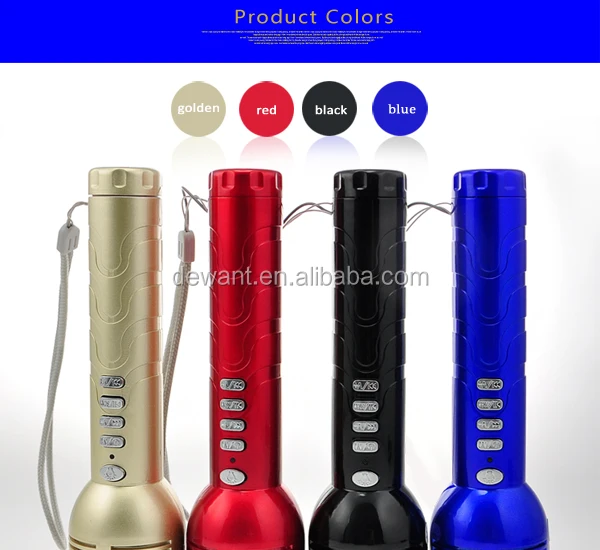portable handheld flashlight tf card mp3 music player led torch with charging usb.jpg