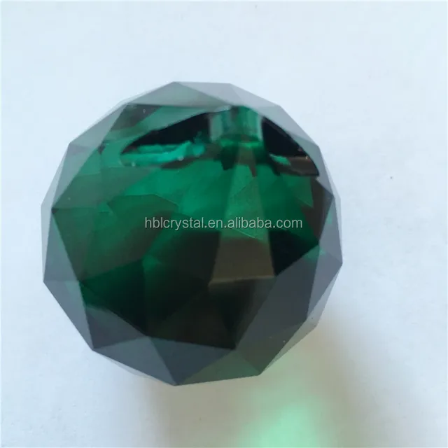 40mm peacock green crystal chandelier faceted crystal ball