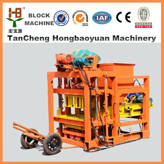 Hongbaoyuan機械工場用QTJ4-18顔レンガ製造機販売用小型建設ビルディングequipement仕入れ・メーカー・工場