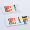 Packing Custom 6pc Wooden Mini Promotional Color Pencil Set for Kids