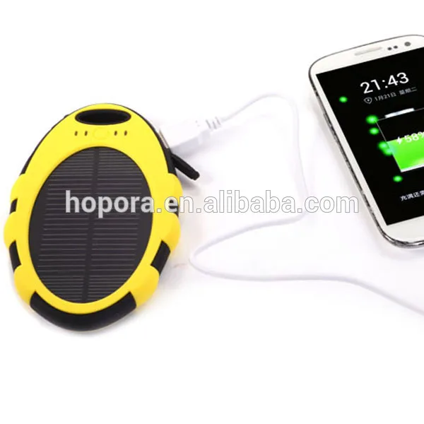 5000mAh Mini Solar Power Bank Dual USB External Battery Pack Charger For Mobile Phone - ANKUX.COM