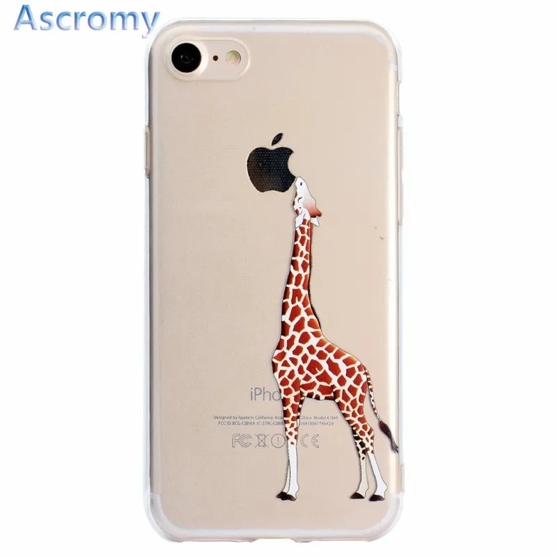 hardop Schaar strategie Ascromy For iPhone 7 Plus Case Giraffe TPU Soft Silicone Transparent  Protective Cover for Apple iPhone 8 6 S 6S X 5 5S SE fundas - AliExpress  Cellphones & Telecommunications