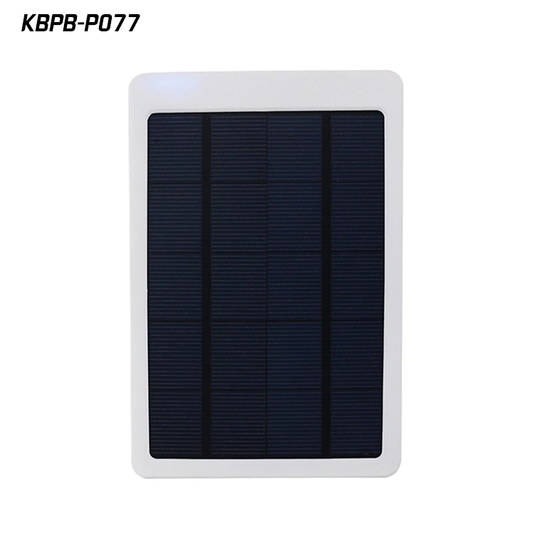 Ultra slim shape 10000mAh solar power bank charger support custom packaging with factory price P077
Ultra slim shape 10000mAh solar power bank charger support custom packaging with factory price P077