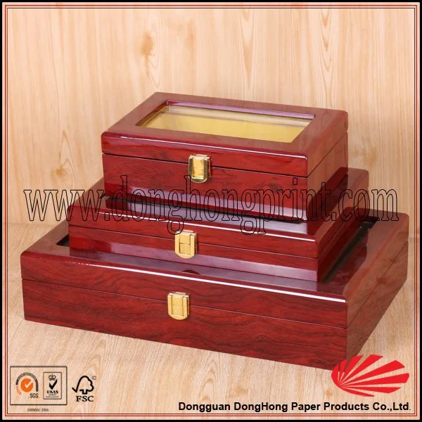Decorative Jewelry Custom Small Wooden Gift Boxes Wholesale Dh2410