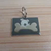 new design rectangle shaped metal jewelry soft enamel epoxy keychain metal dog tags