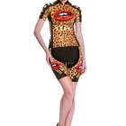 Women's unique crazy funny design coolmax pro team cycling clothing personal cycling set