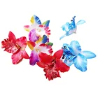 Hot sale artificial silk orchid flower head for wedding boutonniere or hat decor