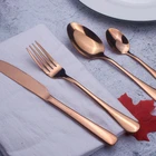 Royal Flatware Rose Gold Titanium Coated Stainless Steel Cutlery Set