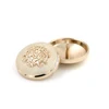 Fancy painted golden round embossed metal coat tack button for jeans