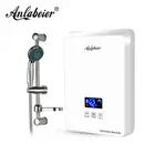 Durable shower 9kw instant tankless hot machine electric water heater copper tank