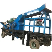 PC 1000-800 small portable diesel gold clay hammer mill stone crusher plant with feeder