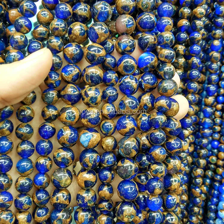 SB6601 Lapis Blue Gold Clinquant Stone Round Beads,Royal Blue & Gold Mosaic Stone Beads
SB6601 Lapis Blue Gold Clinquant Stone Round Beads,Royal Blue & Gold Mosaic Stone Beads
