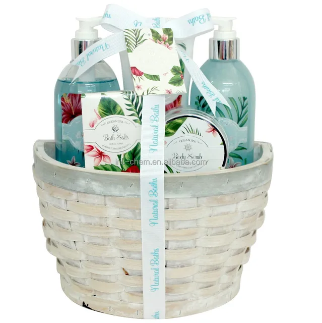 6 pcs wooden basket bath bomb gift set from walmart supplier