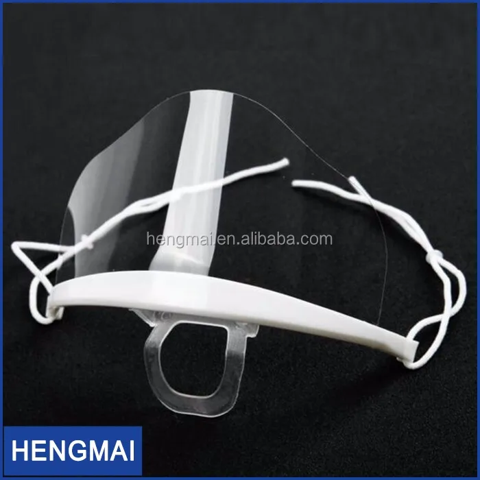 Washable Plastic Mouth Mask Restaurant Food Clear Plastic Chef Face