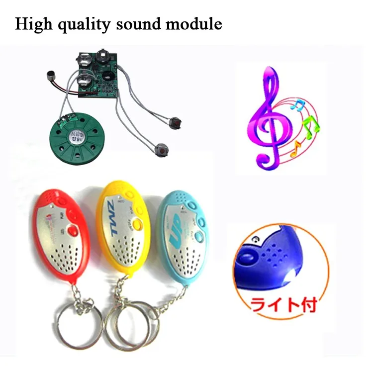 Customized Recording Sound Effect Keychain With Led Light Buy Sound